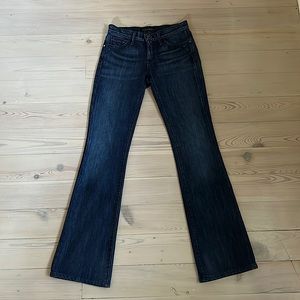 GoldSign, Y2K, Low Rise, Dark Wash, Flare Jeans